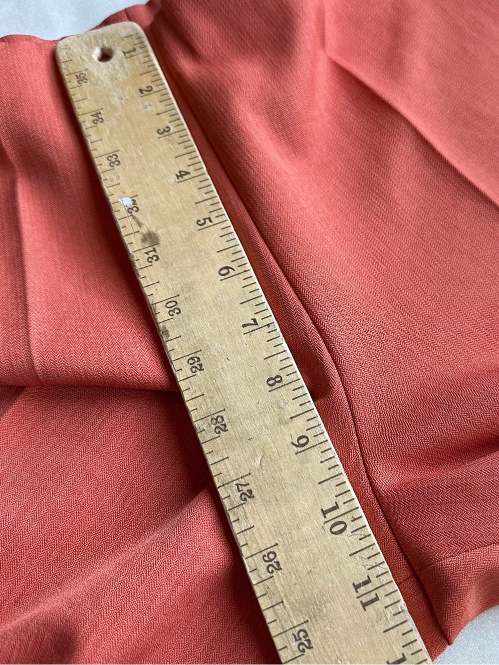 Lior Paris Pants Womens T2 US 6 Rust Coral Wide Leg Flat Front Made France 29x32 - Picture 10 of 13